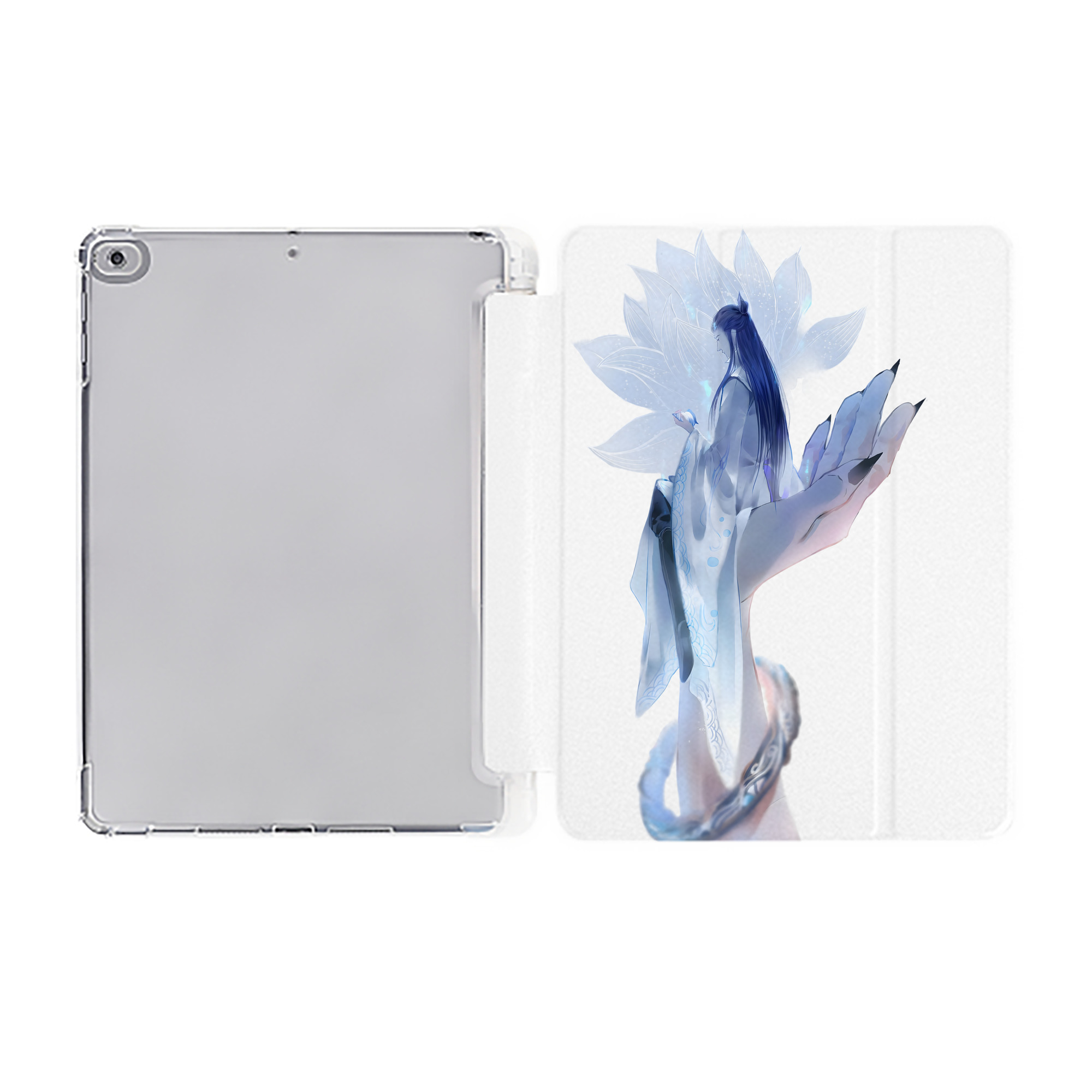 （画像用） Ne Zha 2 ナタ 魔童の大暴れ IPad ケース ペン収納付き 三つ折りスタンド PUレザー×シリコン 対応機種9.5/10.5/10.9インチ